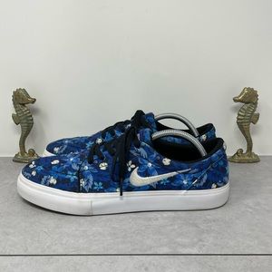 COPY - Nike SB Skate Boarding Sneakers Satire Canvas Premium Floral/Royal Blue …